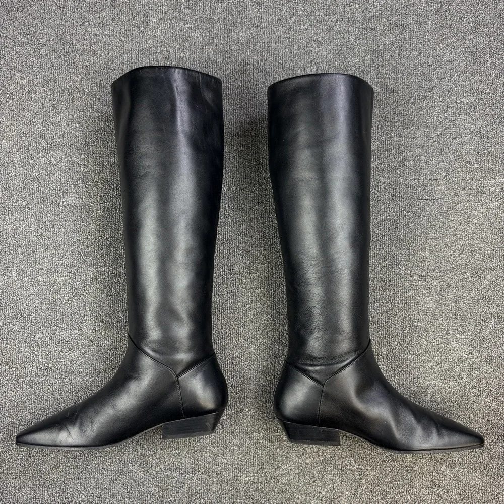 Banana Republic Italian Leather Tall Knee High Boots Black Women's Size 7